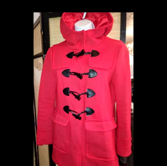 Love Tree Jackets & Blazers - Love tree red button up pea coat free W purchase